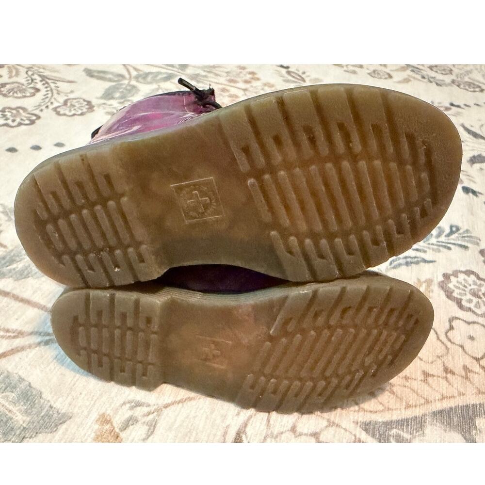 Dr. Martens Toddler Brooklee 1460 Purple Patent Leather Boots Side Zip Size 10 - Picture 7 of 7